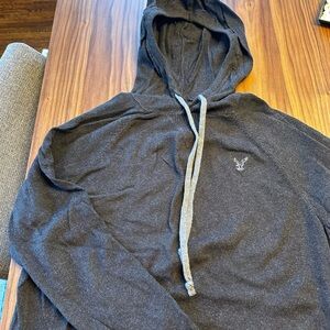American Eagle Outfitters Charcoal Hooded Sweater